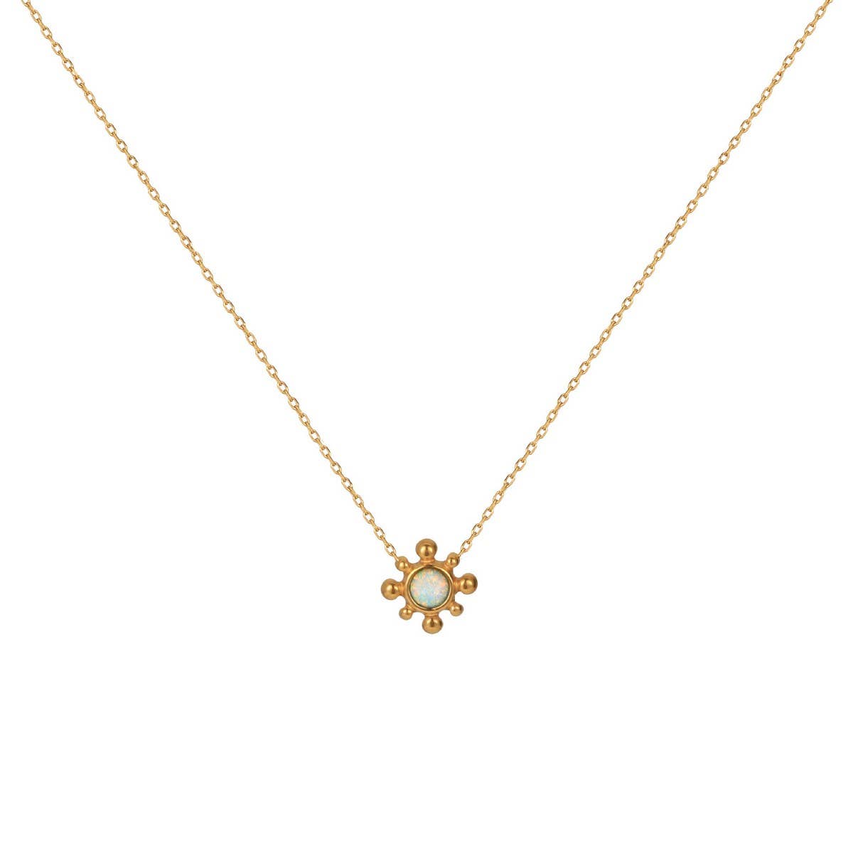 Delicate Small Solid Color Sunflower Necklace