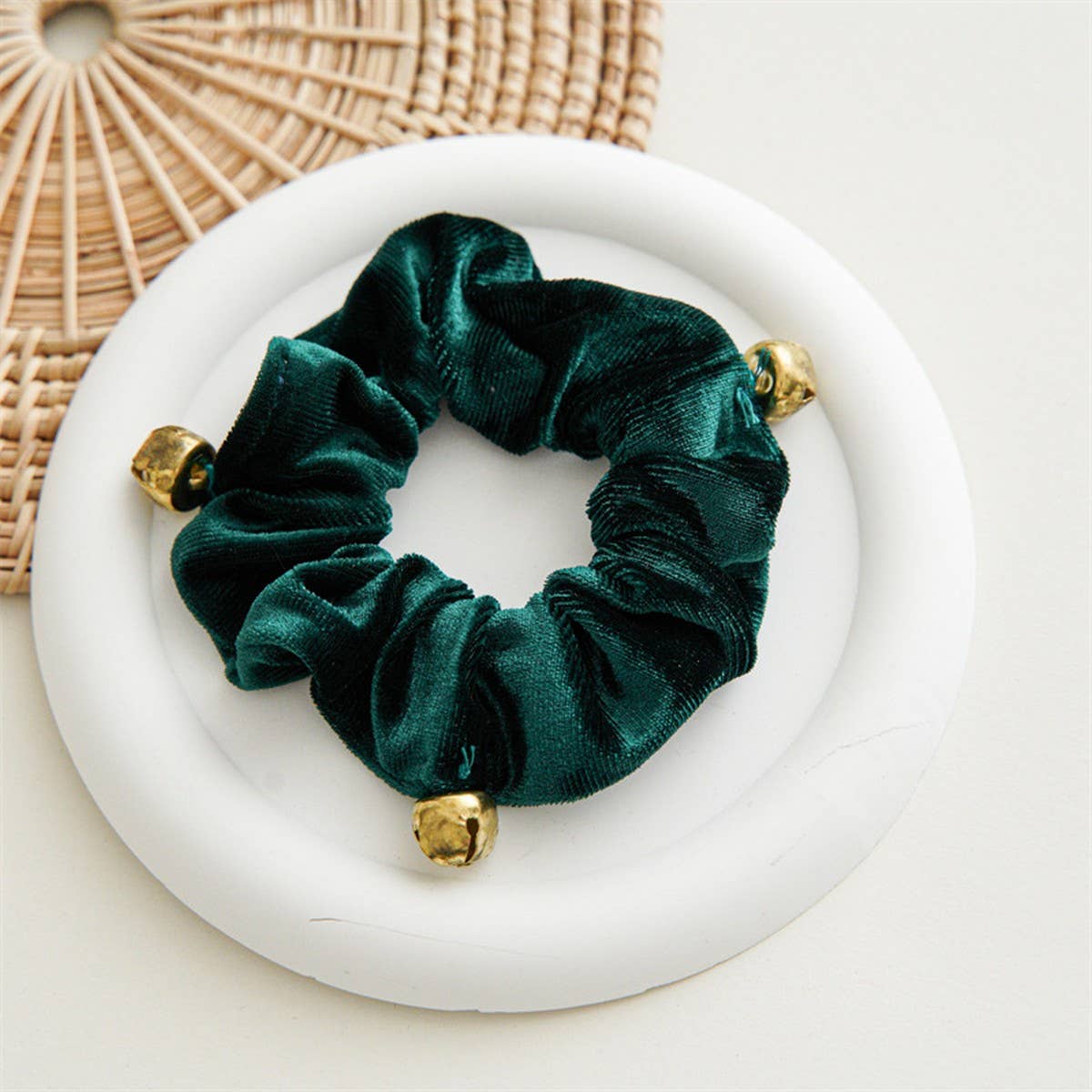 CHRISTMAS BELLS HAIR SCRUTCHIES