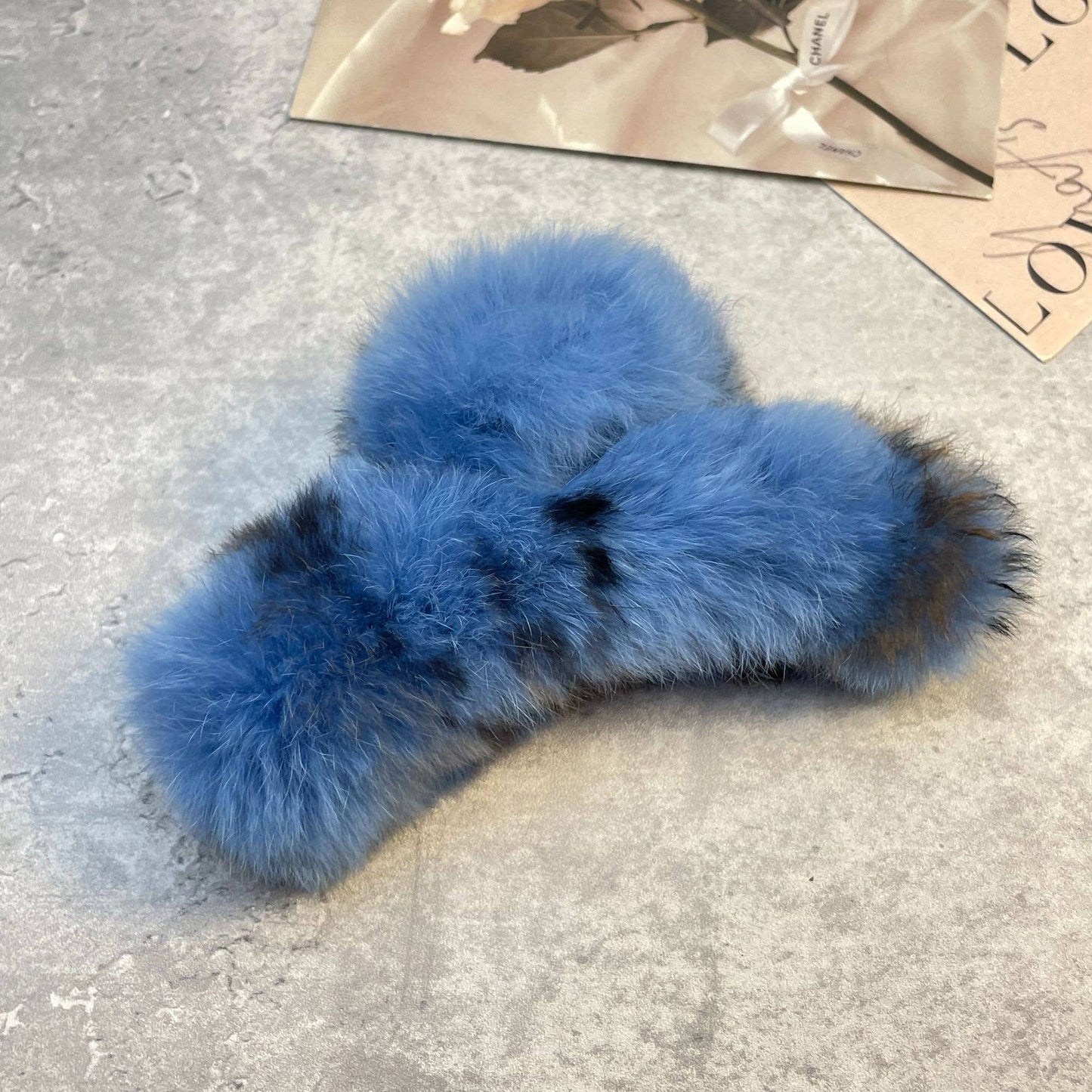 Rex Rabbit Fur Claws - Elegant Mixed Color Clips