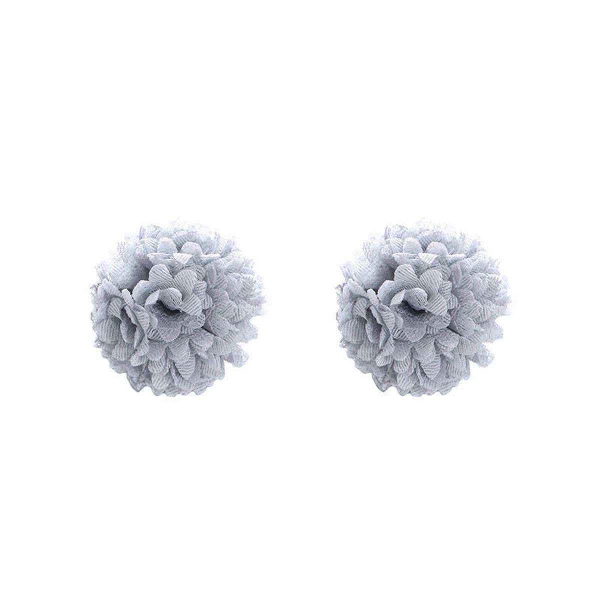 Vintage Rose Fabric Stud Earrings ? Handmade Chic