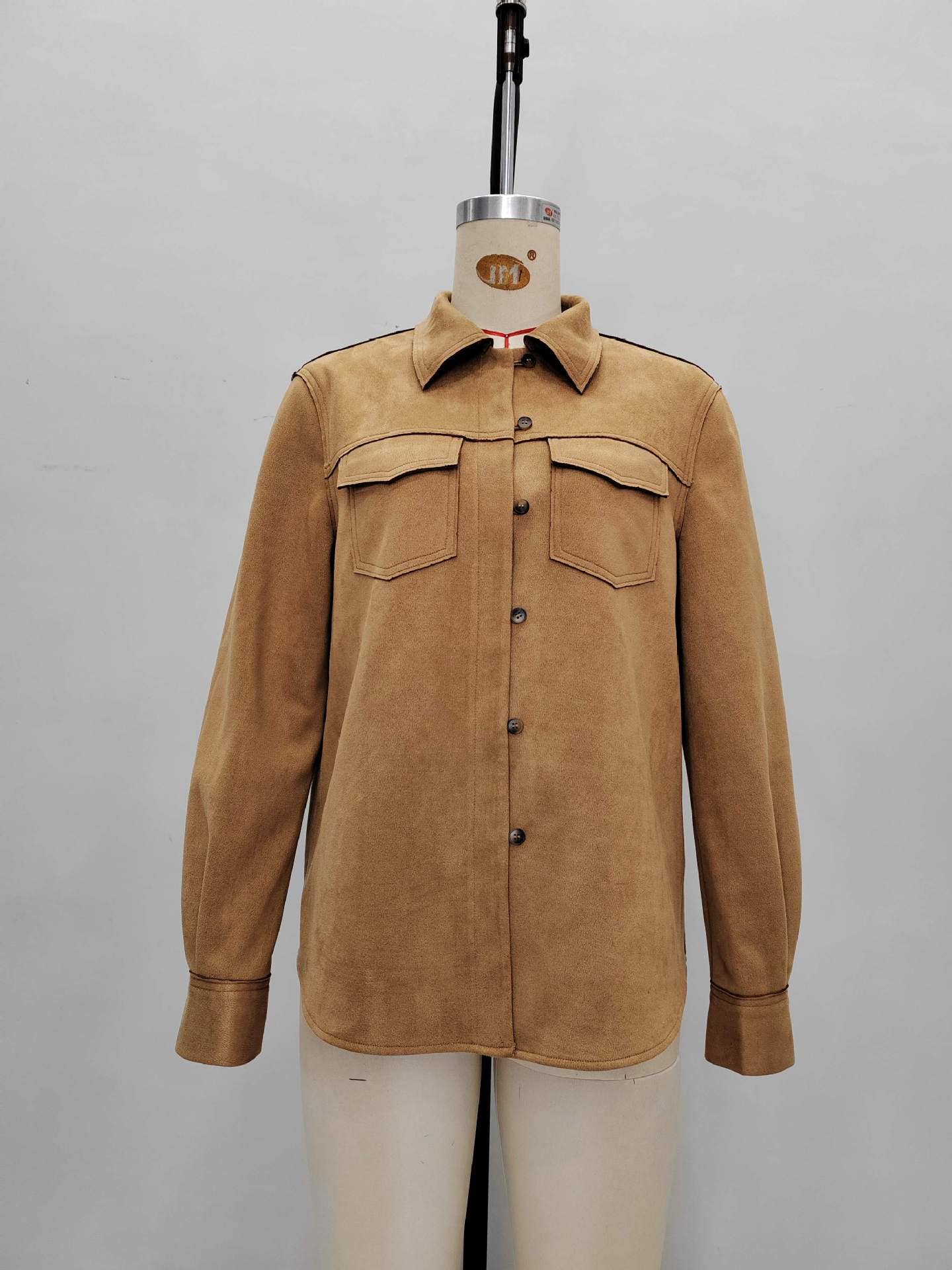 Casual and fashionable suede shirt