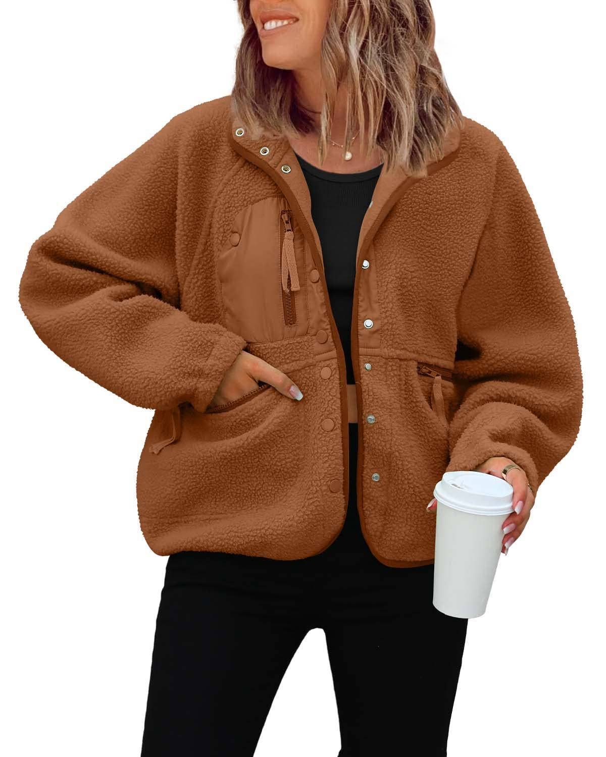 FLEECE JACKET SPORTS CASUAL HOODIE JACKET