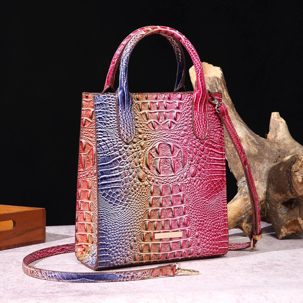 RETRO COLOR LARGE CAPACITY SHOULDER BAG_CWAB0924