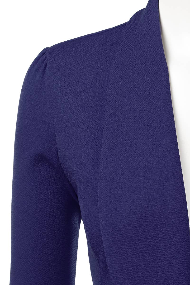 CWOBL089_Casual Work 3/4 Sleeve Open Front Blazer