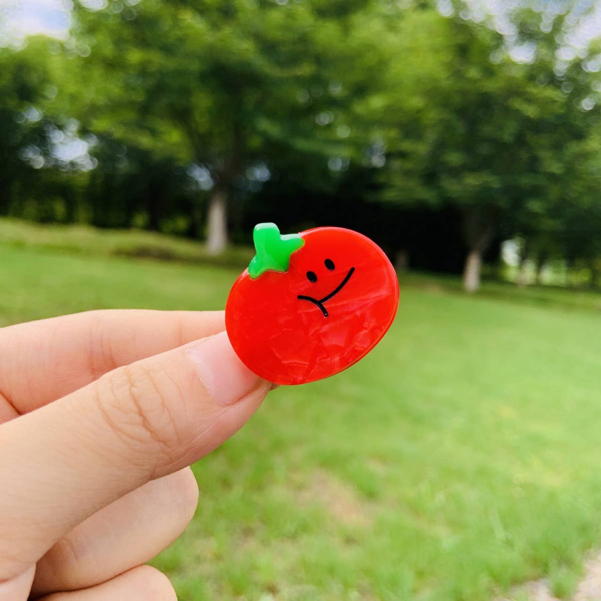 CWAHA4512_NEW EGGPLANT, CHILI, VEGETABLE HAIR CLIP