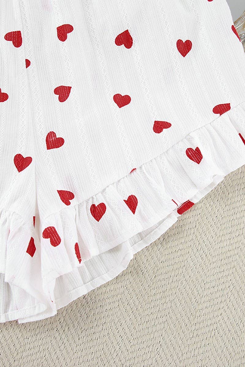 CWSPJ0071_LOVE PRINTED HALTER SHORTS PAJAMA SET