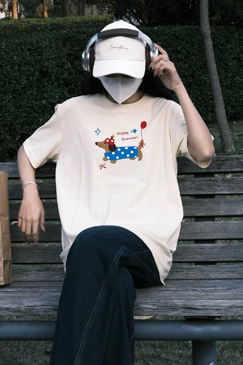 CWTTS1598_SUMMER AGE-REDUCING LAZY STYLE LOOSE T-SHIRT