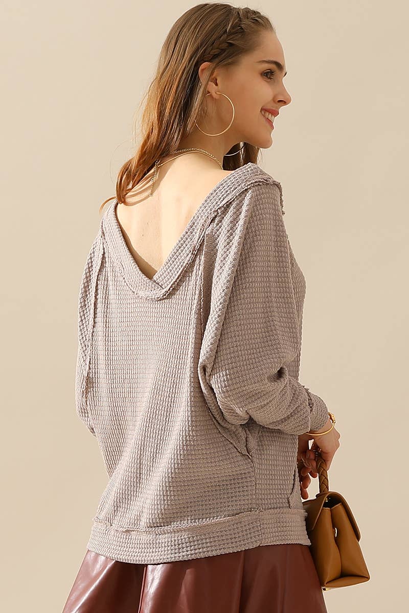 CWTTL1498_BOAT NECK POCKETED PULLOVER SWEATER KNIT TOP