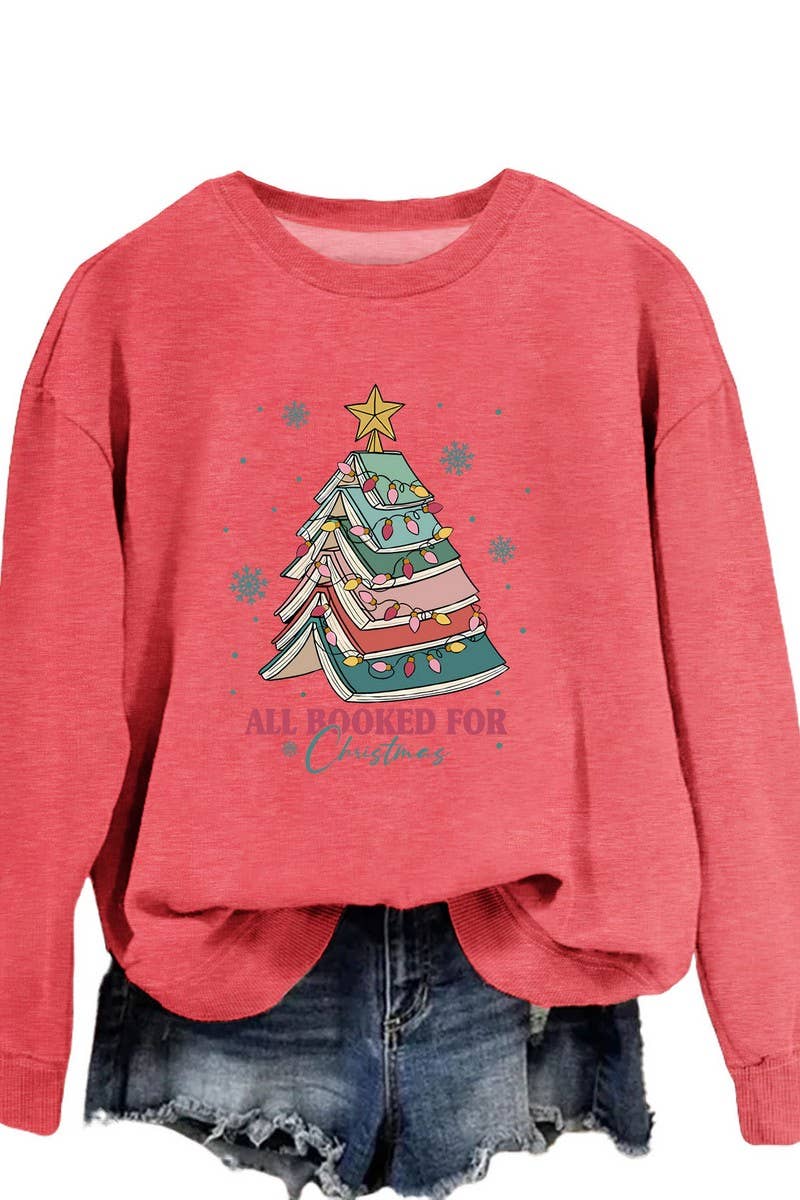 CWTBLL01325_LETTER PRINT CREW NECK CHRISTMAS SWEATSHIRT