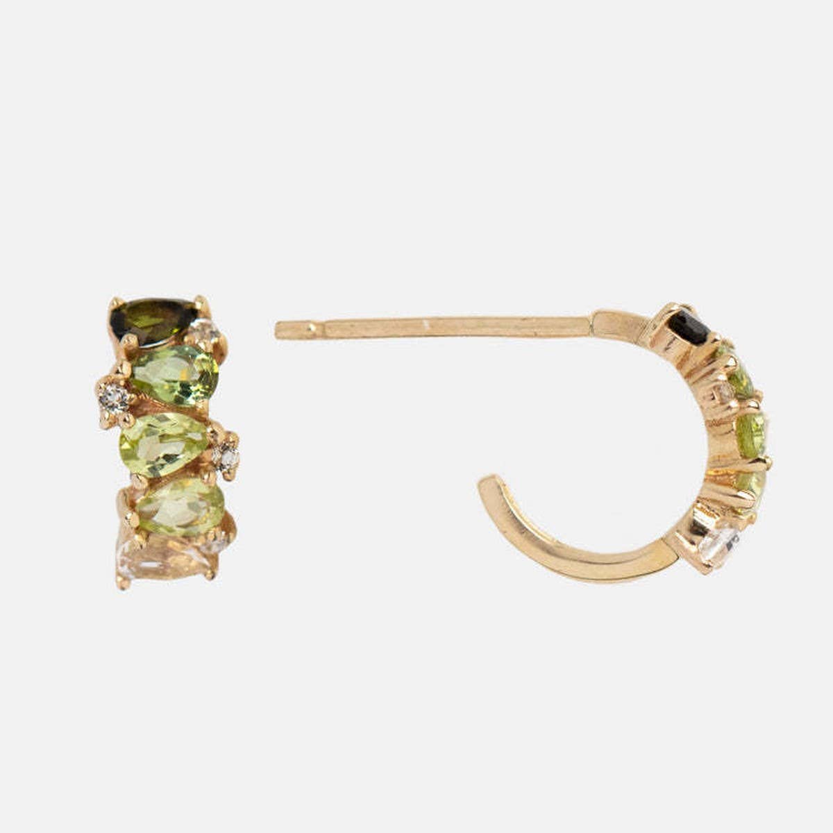 Colorful gradient birthday stone earrings