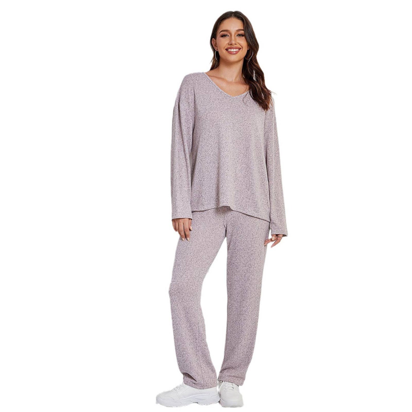 Casual long pants and long-sleeved home wear set