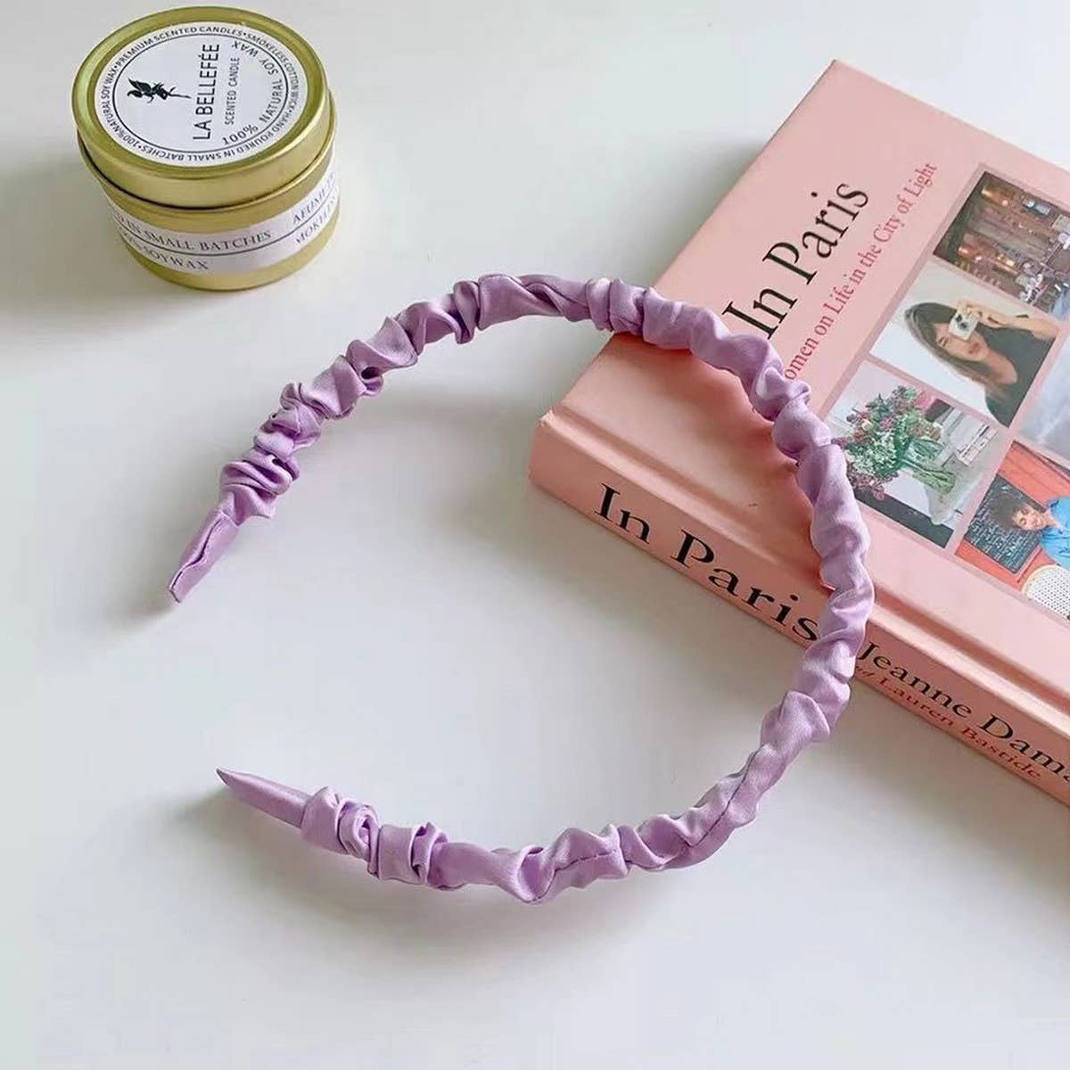 SIMPLE SOLID COLOR PLEATED HEADBAND_CWAHA1703