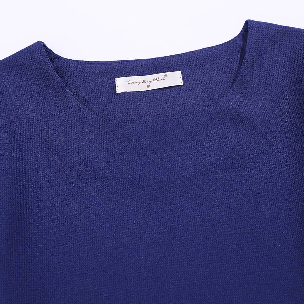 Crew-neck fashion short-sleeved lace T-shirt