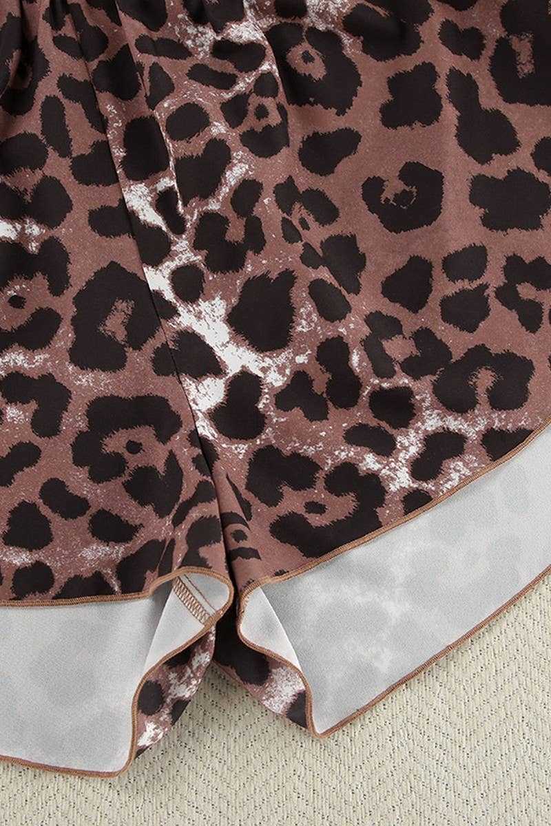 CWSPJ0331_LEOPARD PRINT UNDERWEAR SHORTS PAJAMA SET