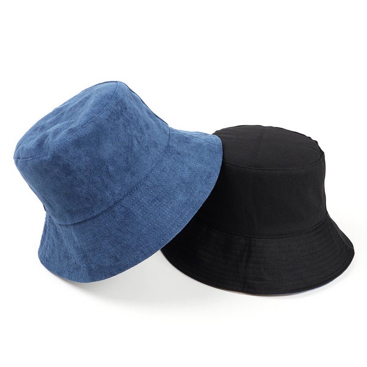 CWAH1524_SUEDE SOLID COLOR REVERSIBLE BUCKET HAT