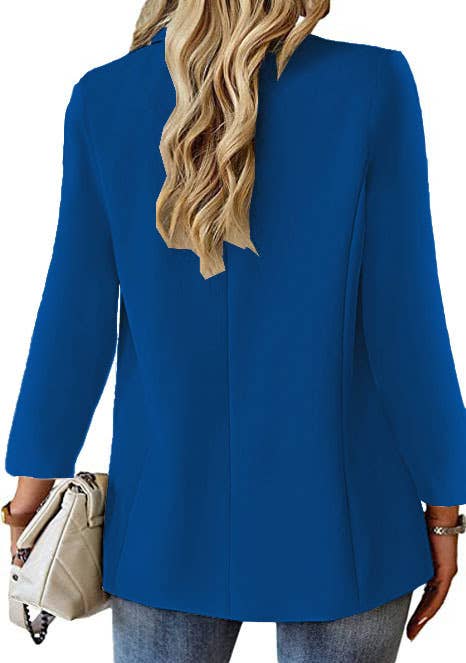 CASUAL LAPEL SLIM-FIT ONE-BUTTON SUIT JACKET