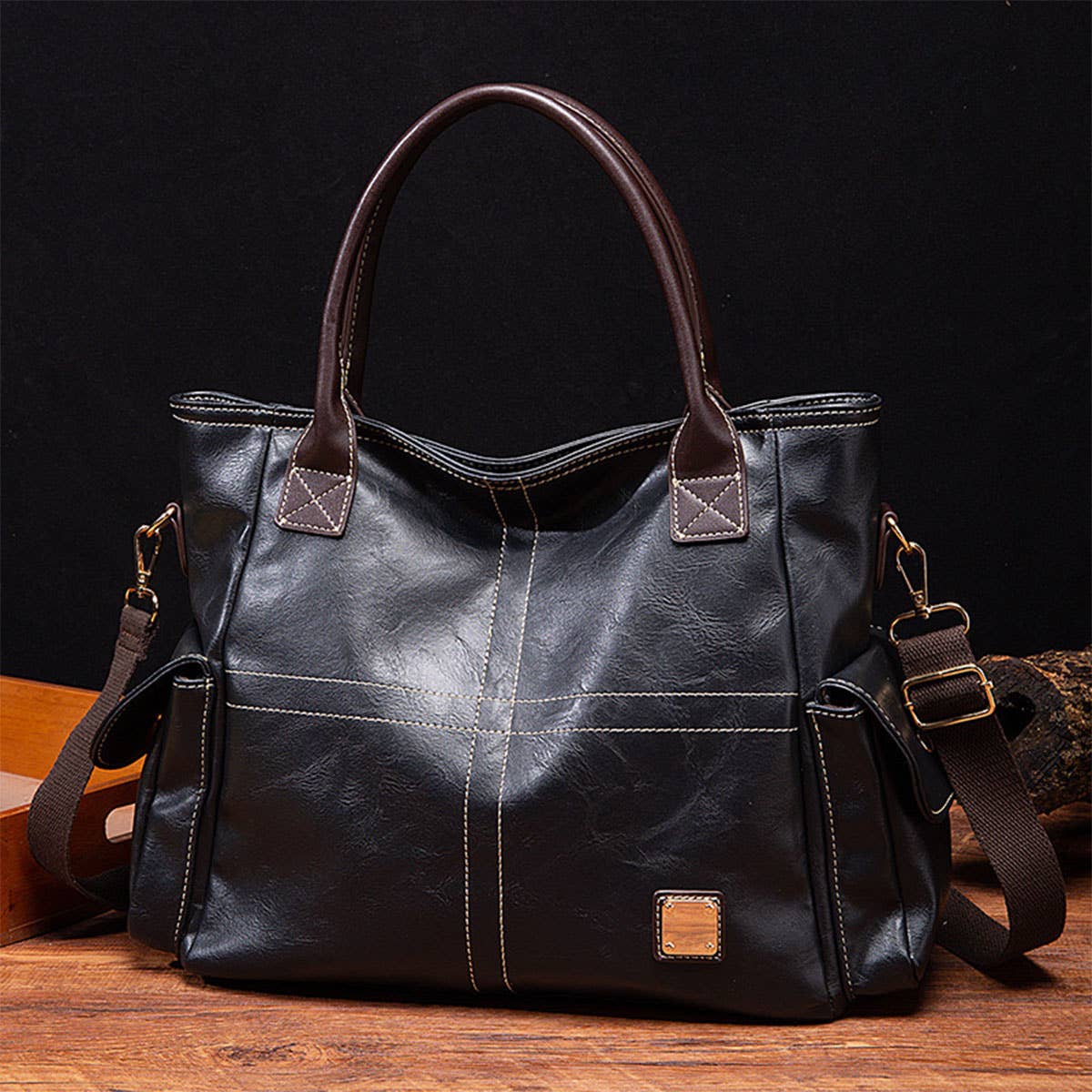 RETRO LARGE CAPACITY HANDBAG DIAGONAL BAG_CWAB0951