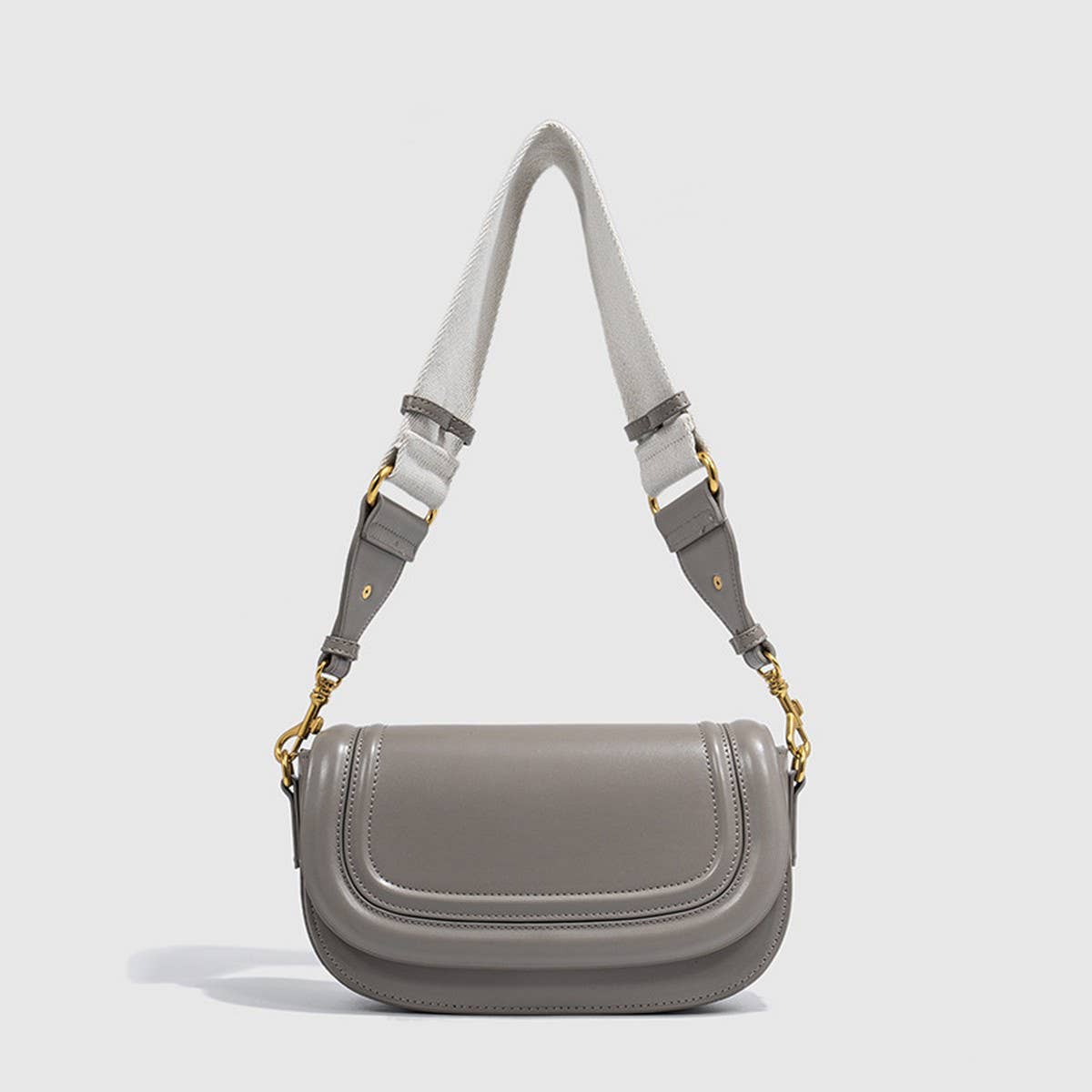 POPULAR WIDE SHOULDER STRAP SADDLE BAG FOR WOMEN_CWAB3421