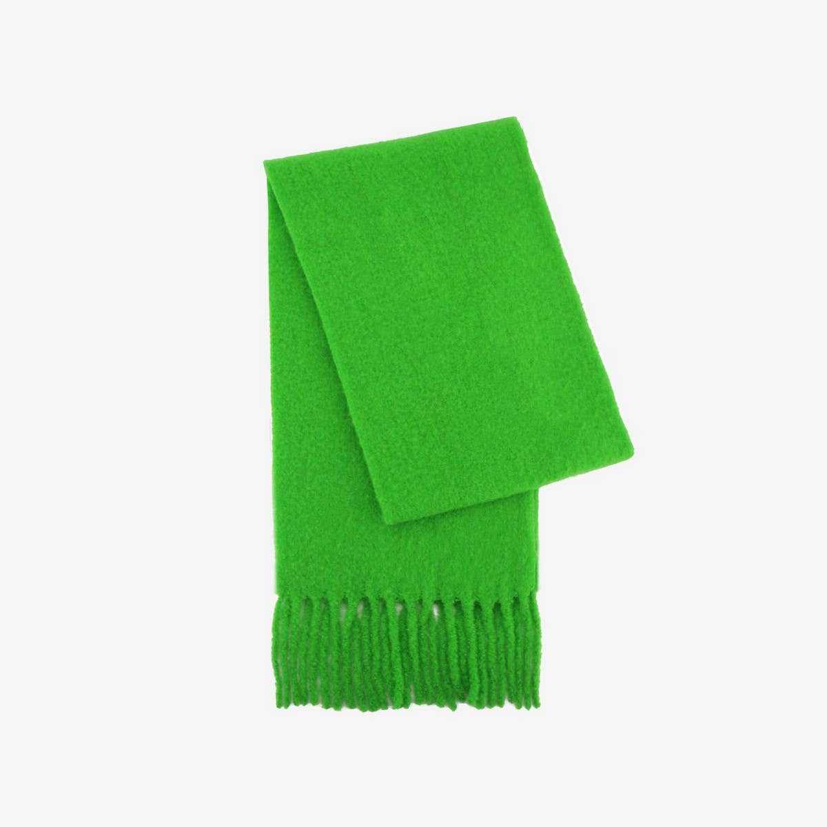 Iceland Blue Wool Scarf ? Long Winter Tassel Wrap