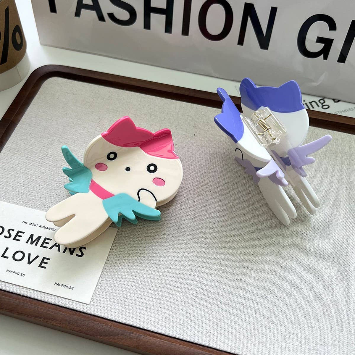 Cute Angel Acetate Claw Clip ?Sweet Dopamine Style