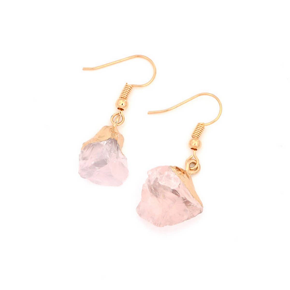 NATURAL CRYSTAL PENDANT EARRINGS