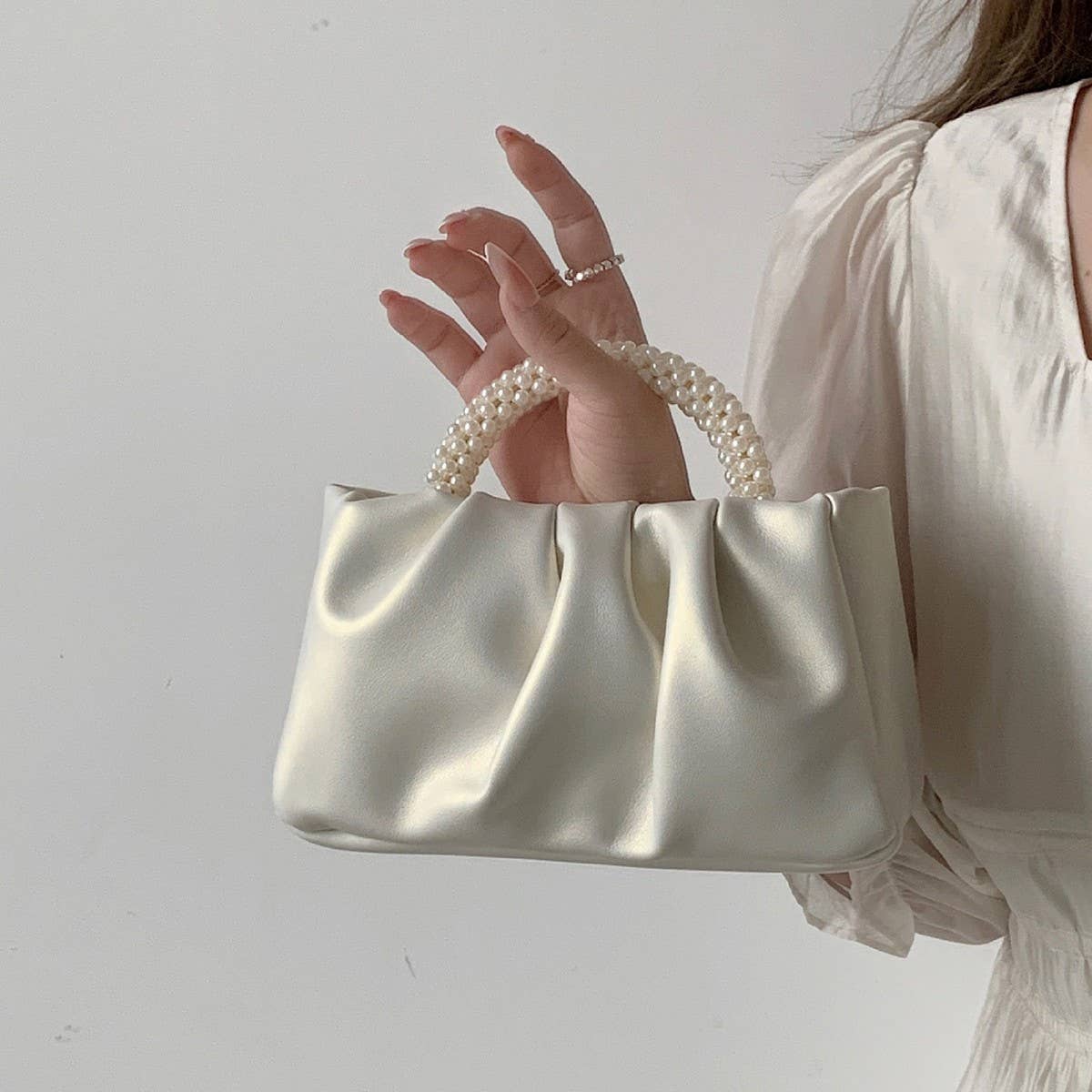 CWAB4845_FASHION PLEATED SWEET HANDBAG EVENING BAG