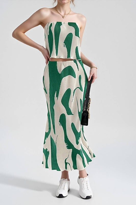 CWDMD00985_SPRING AND SUMMER ELEGANT SLIM DRESS 2-PIECE SET