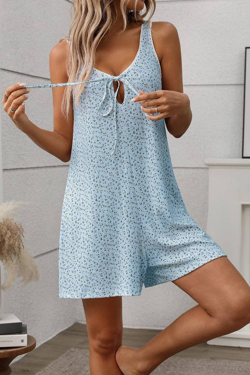 CWSPJ0443_FLORAL SLEEVELESS ONE-PIECE PAJAMA ROMPER