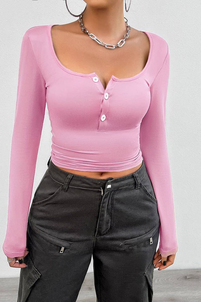 CWTTL1965_SPRING AND SUMMER CASUAL SLIM FIT V-NECK T-SHIRT