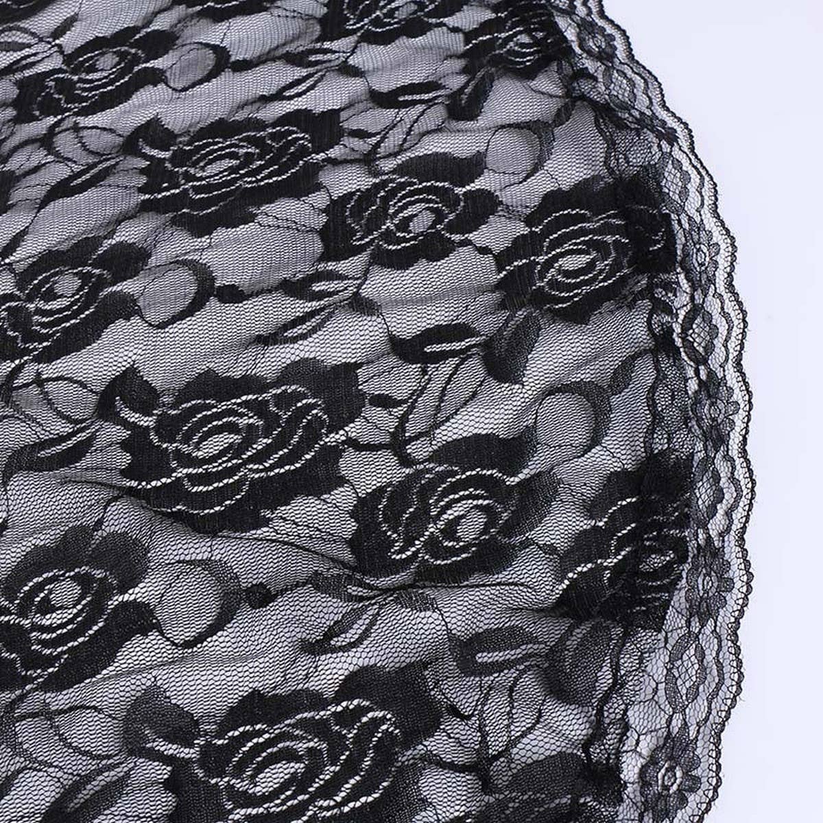 BRIDAL LACE HEADSCARF SHAWL SINGLE LAYER VEIL_CWMM1985
