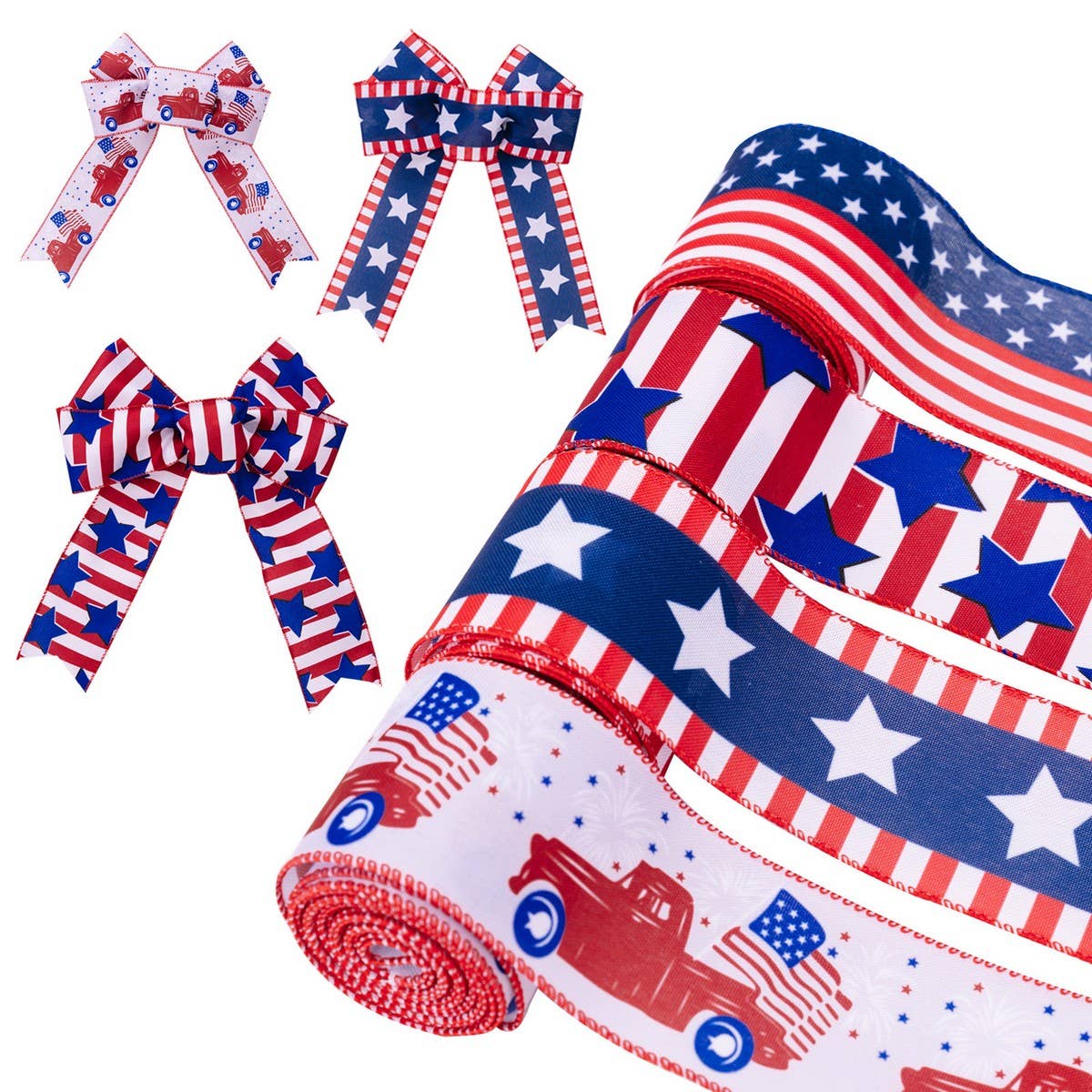 CWMM10215_INDEPENDENCE DAY FLAG RIBBON STARS PARTY DECOR
