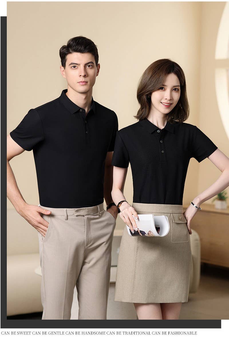 CWTBLS02456_POLO SHIRT SHORT SLEEVE SUMMER CASUAL STAPLE TOP