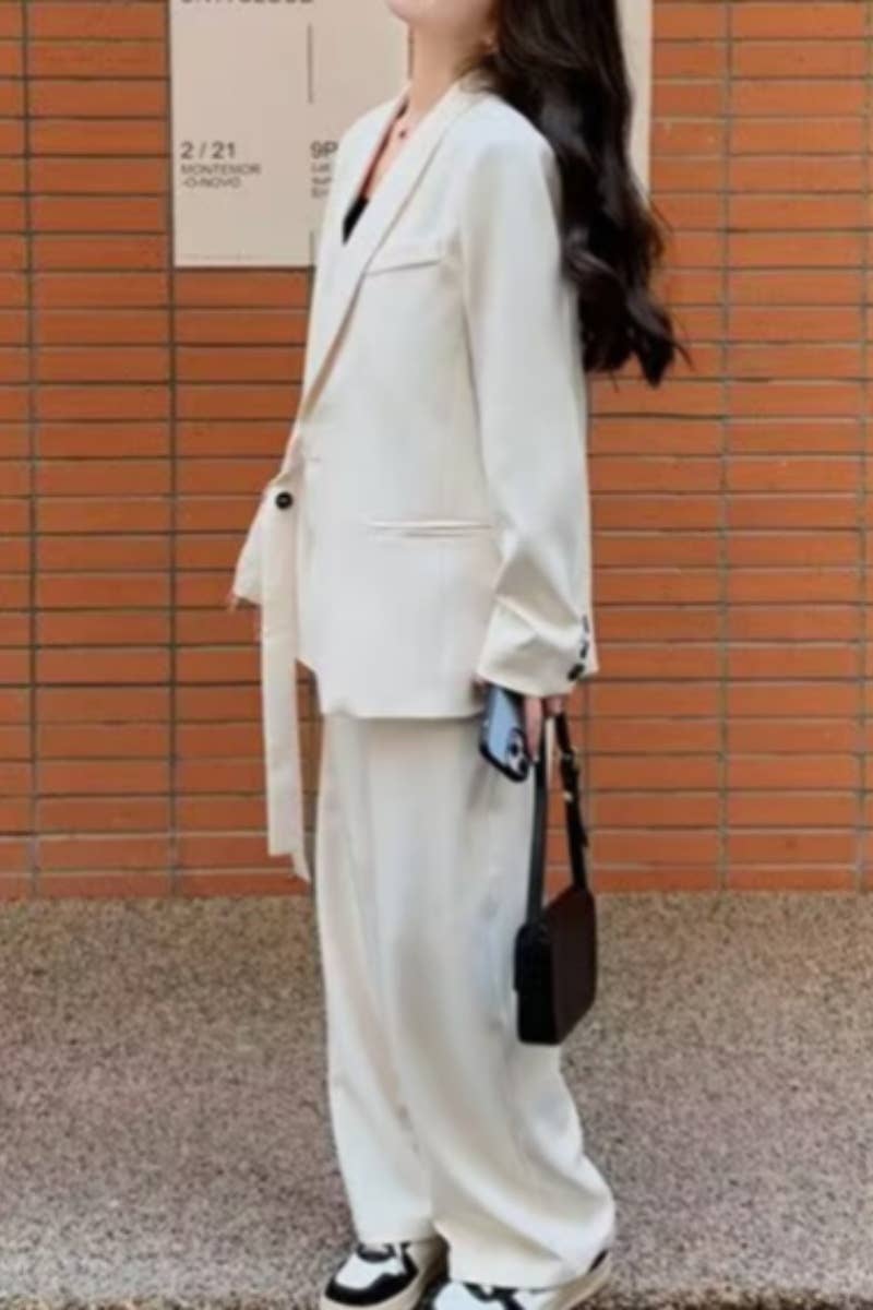 CWSS1047_FASHION DESIGN SENSE LACE-UP PANTSUIT