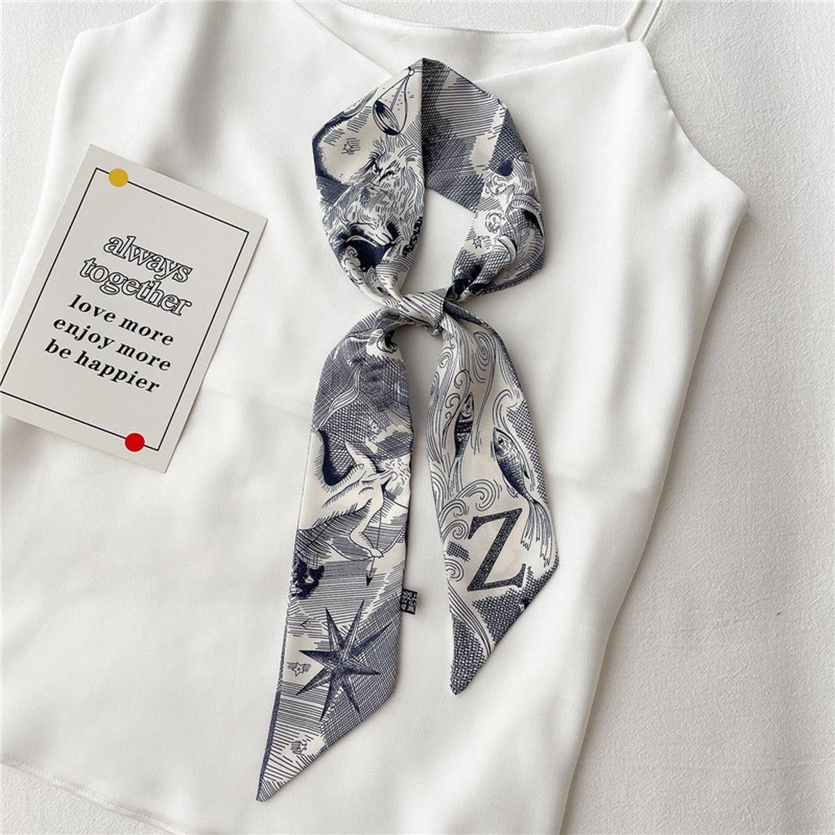 LETTER CREATIVE DOUBLE-LAYER HAIRBAND HEAD SCARF