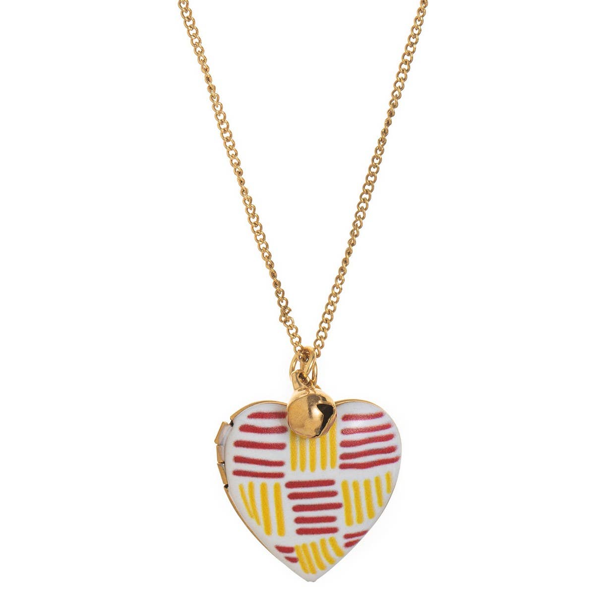 Heart Locket Oval Photo Necklace Gold Plated