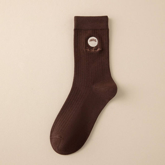 CASUAL LETTERS 2024 NEW EMBROIDERED SOCKS_CWMS0951