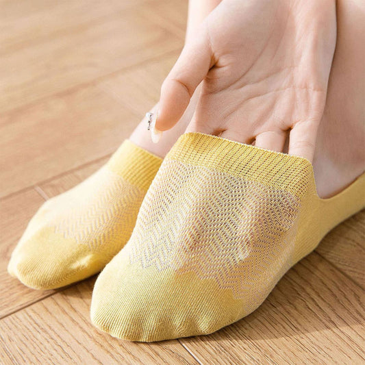 SOLID COLOR BREATHABLE COTTON SHORT SOCKS_CWMS048