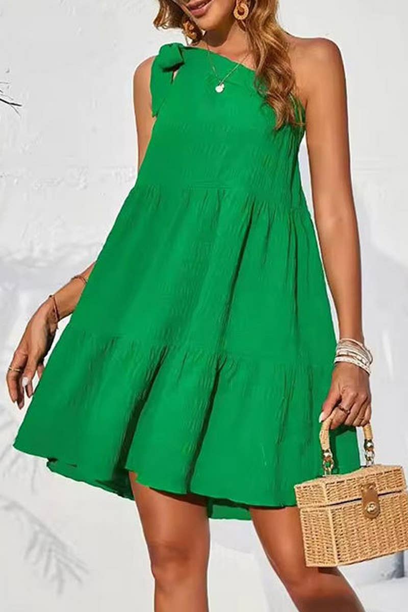 CWDSD7614_SUMMER HIGH-END OFF-SHOULDER SHORT DRESS