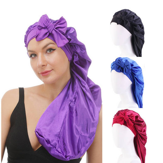 ADJUSTABLE STREAMER LONG NIGHTCAP_CWAH1484