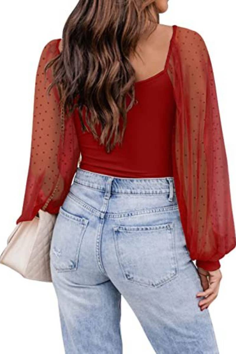 CWTBLL1063_SUMMER GAUZE SEE-THROUGH LONG SLEEVE TOP