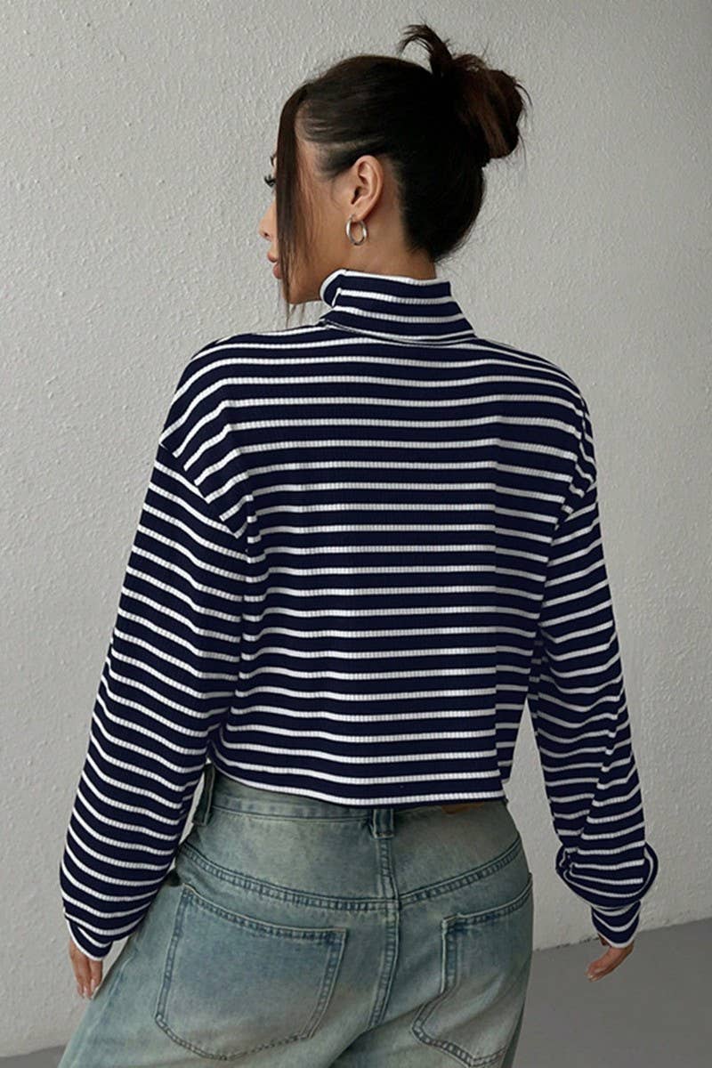 CWTTL00996_SLIM-FITTING HIGH-NECK LONG-SLEEVED TOP