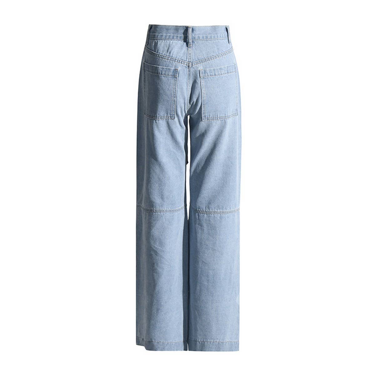 MID RISE MULTI POCKET DESIGN STRAIGHT LEG JEANS