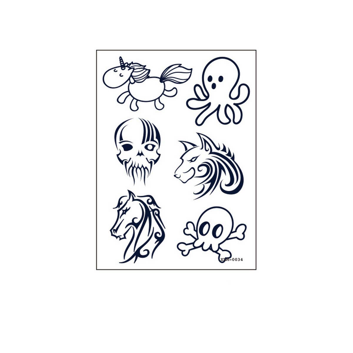 Gardenia Blue Juice Tattoo Stickers Waterproof