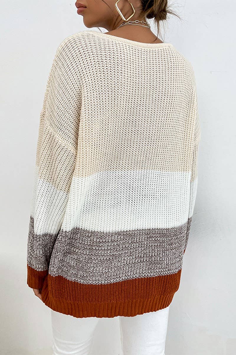 CWOSWL1623_Round Neck Long Sleeve Sweater
