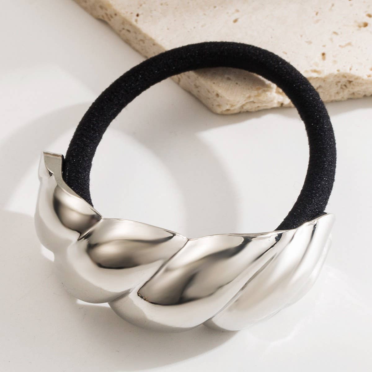 Minimalist Metal Geometric Elastic Hair Tie
