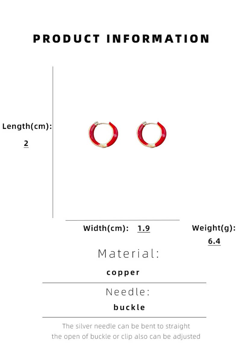 RED HOOP RING EARRINGS_CWAJE0325