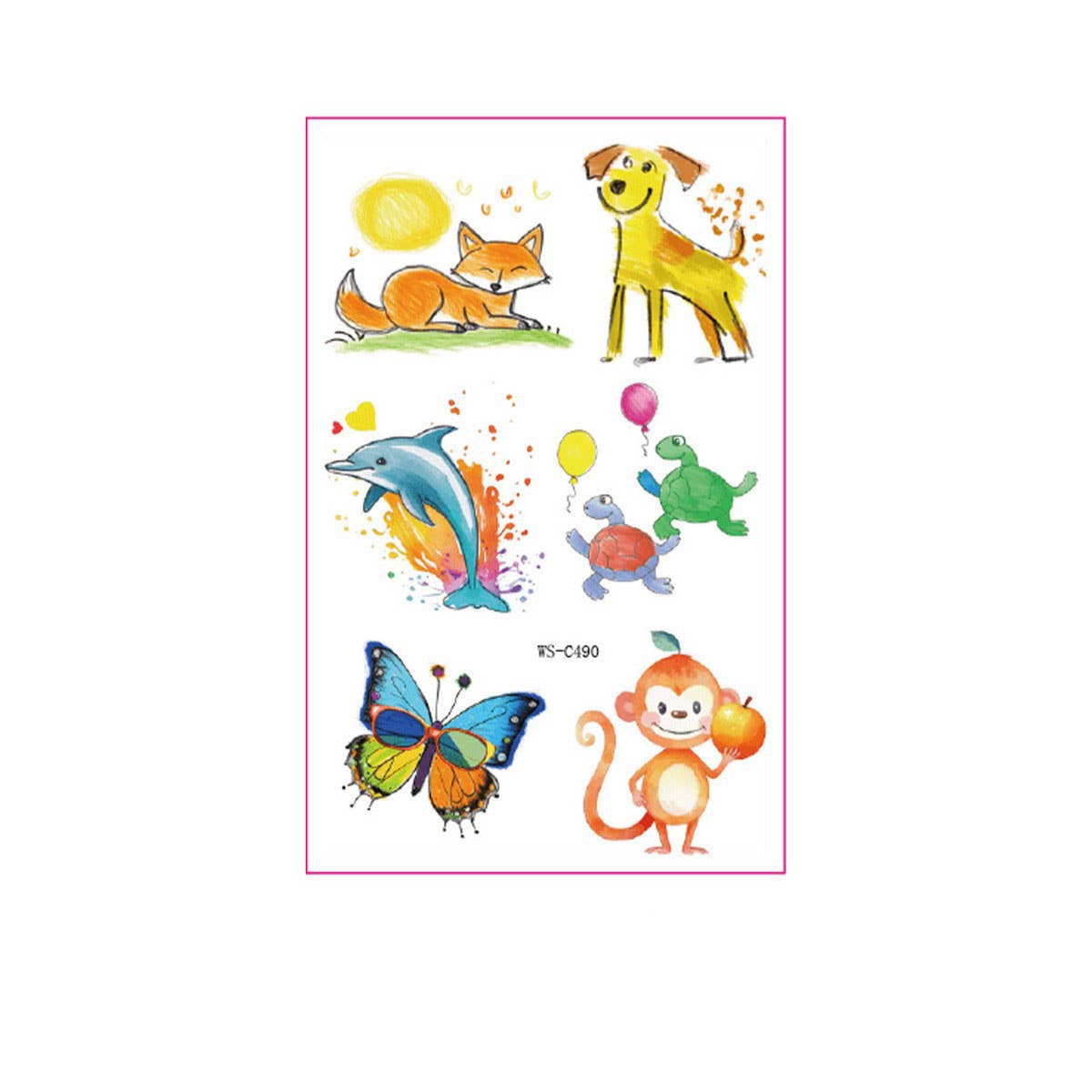 Forest Animal Tattoo Stickers Waterproof