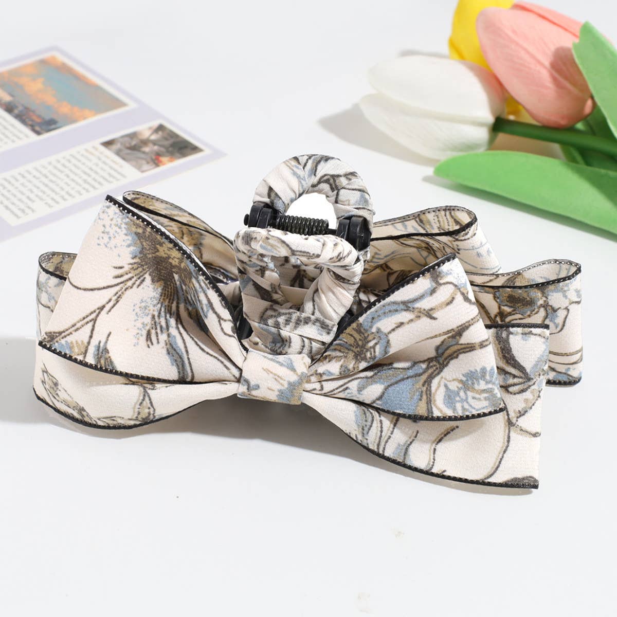 HOT SALE RETRO FLORAL BOW CLIP