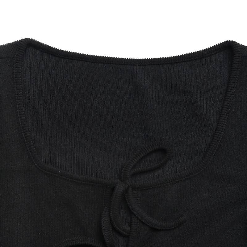 Chest lace-up slim one-piece trousers