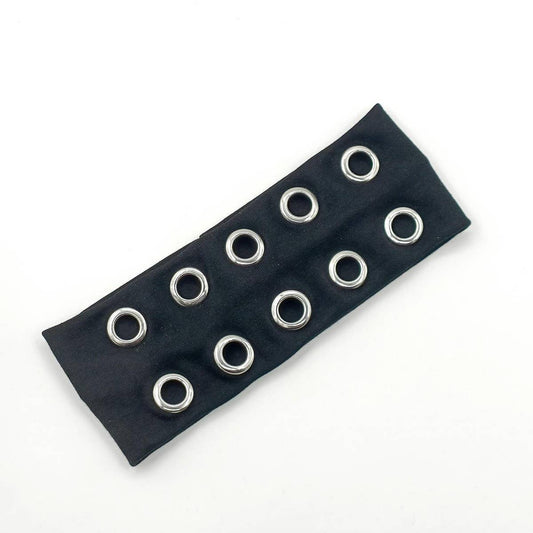 Punk Elastic Headwrap with Round Eyelets_CWAHA6314